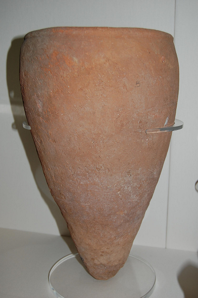 Conical jar of rough straw-tempered Nile silt pottery
