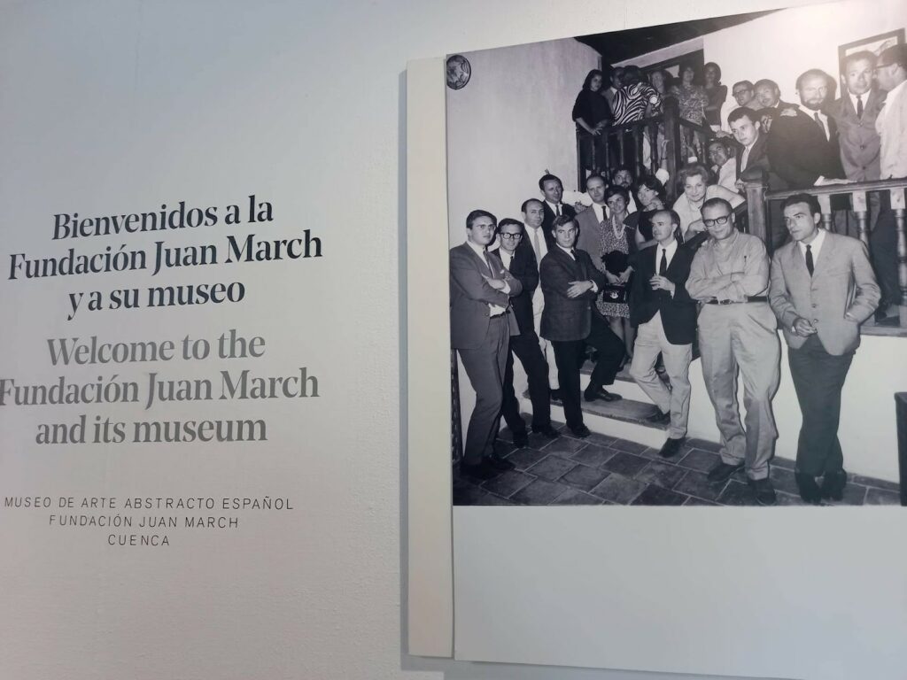 Welcome display sign at the Fundacion Juan March