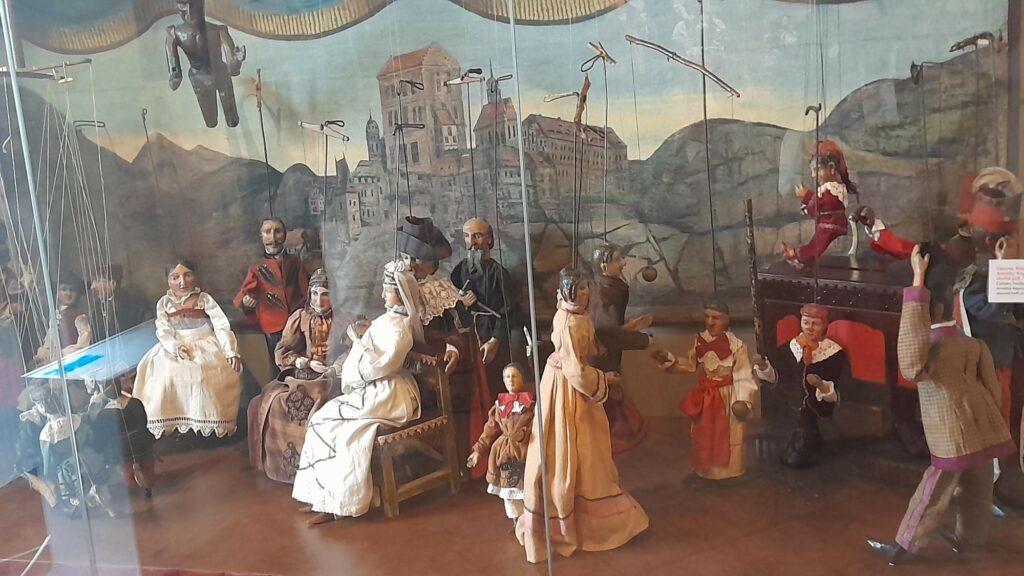 Display of puppets from the Puppet Museum