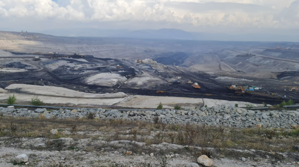 Landscape view of Bílina Mine, Czech Republic