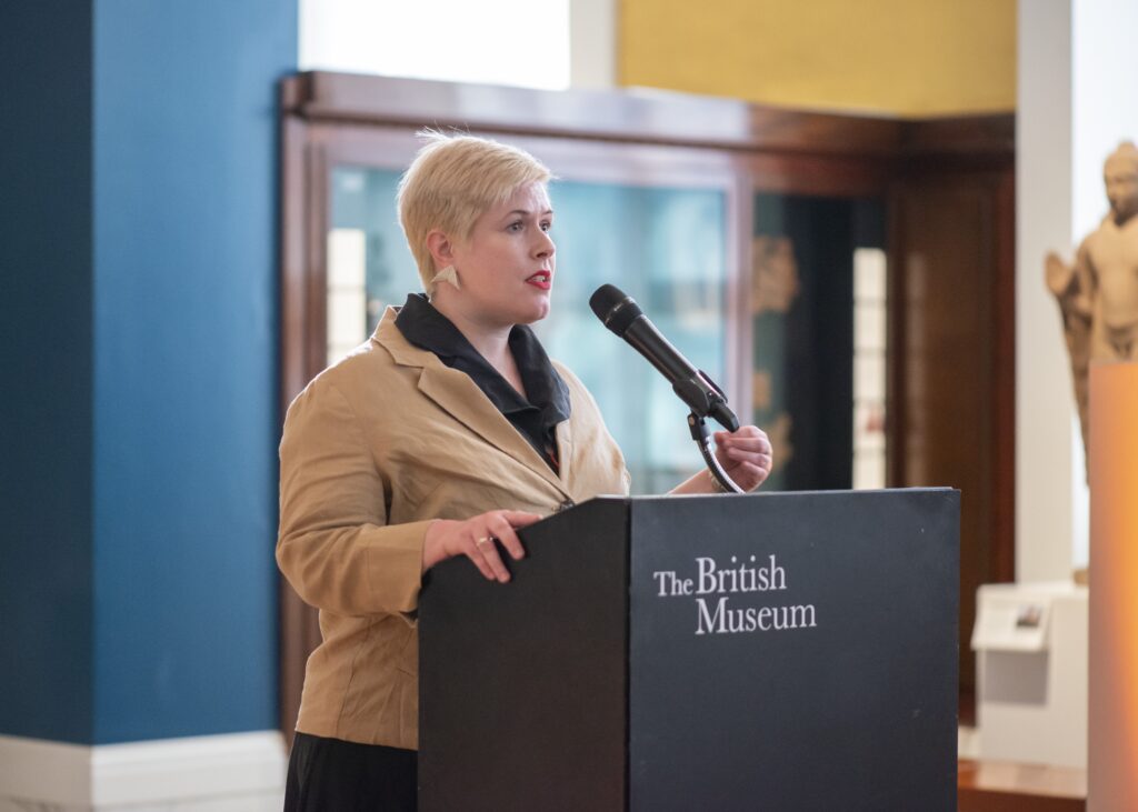 Barbara Vujanović (ITP fellow 2016) speaking at the MLvM event