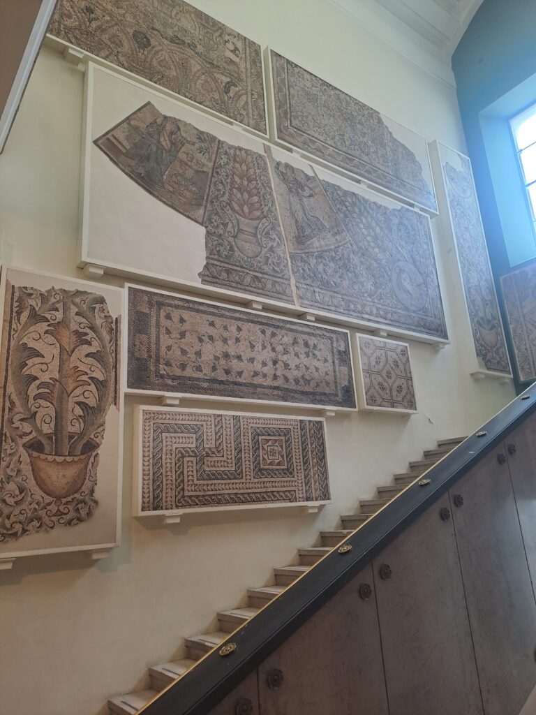 Tunisian mosaics on display at the British Museum.