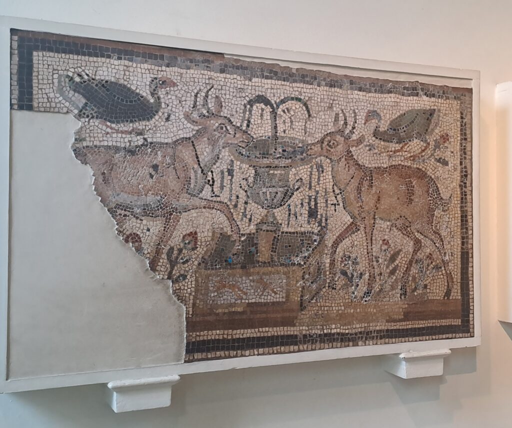 Tunisian mosaics on display at the British Museum.