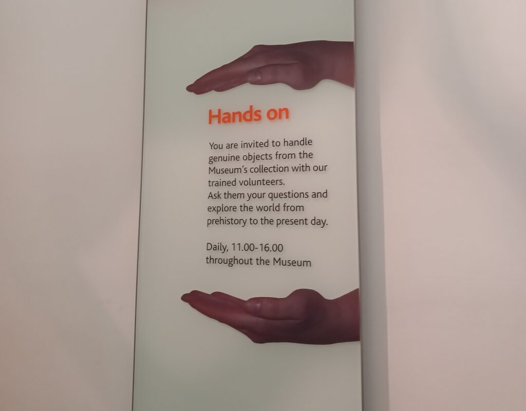 Signage of the Hands on Desk.