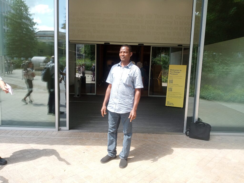 Kola pictured outside the Design Museum.
