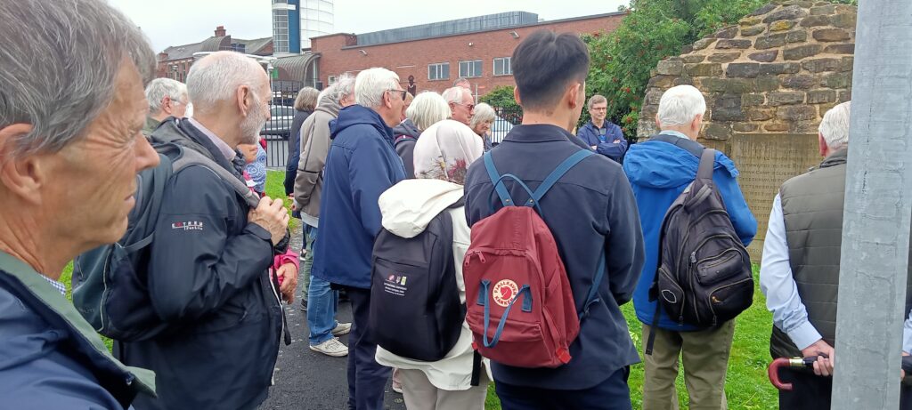 The fellows on a guided tour of the Segedunum. 
