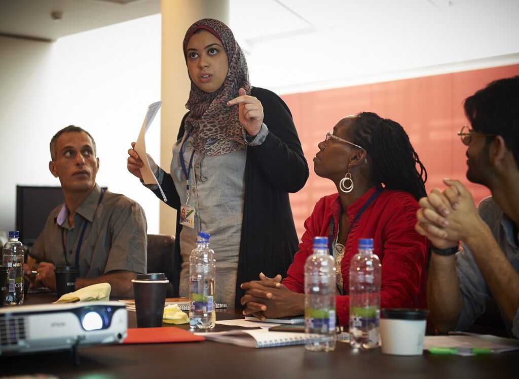 Hadeer presenting during the ITP 2013