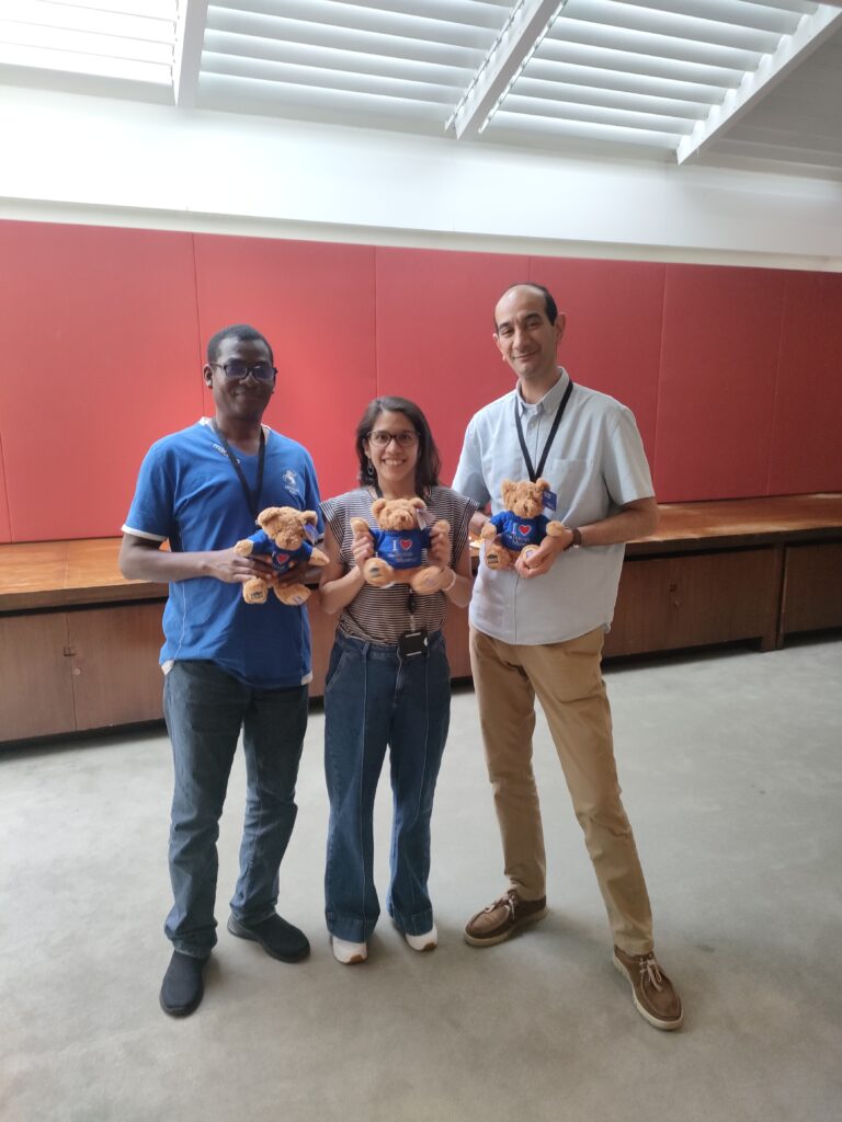 The quiz winners: Kolawole Adeyera, Elizabeth Alvarado, and Mina Megalla.