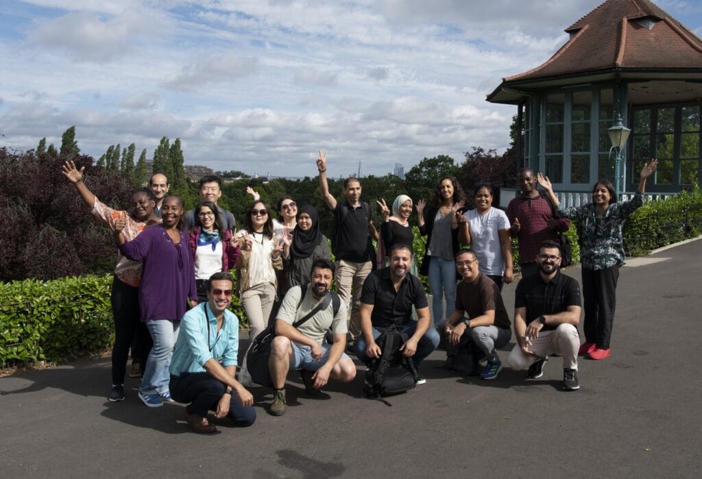 The 2023 ITP cohort pictured together at the Horniman Museums and Gardens in South London.