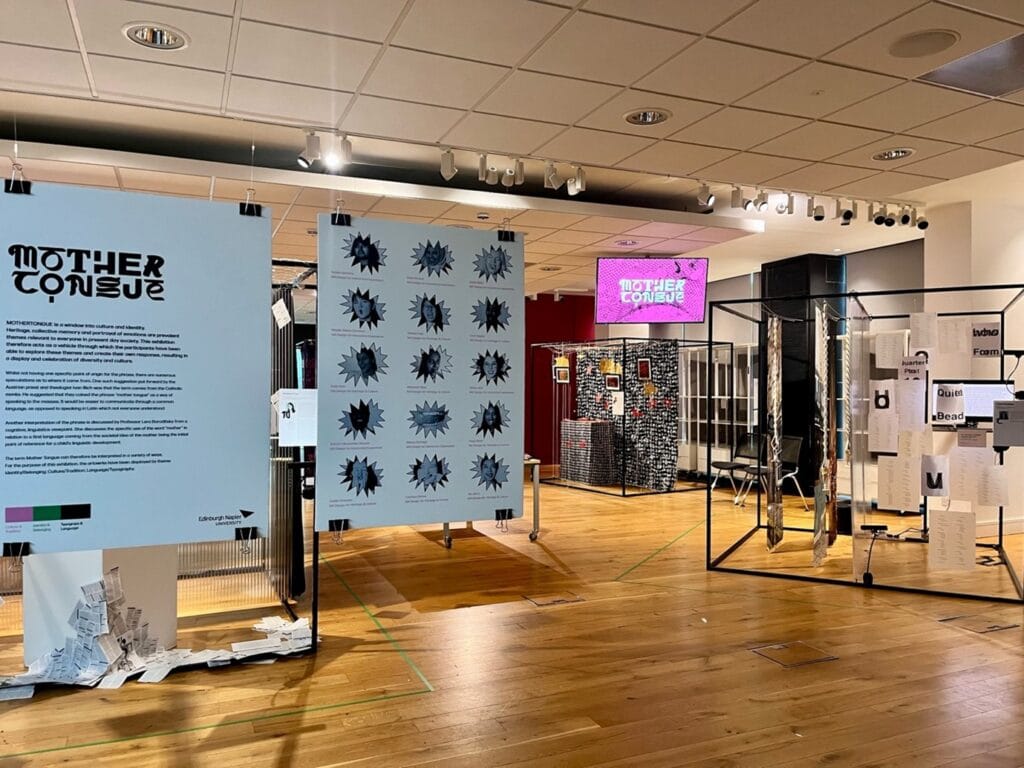 Photograph of large scale wall text panels.
