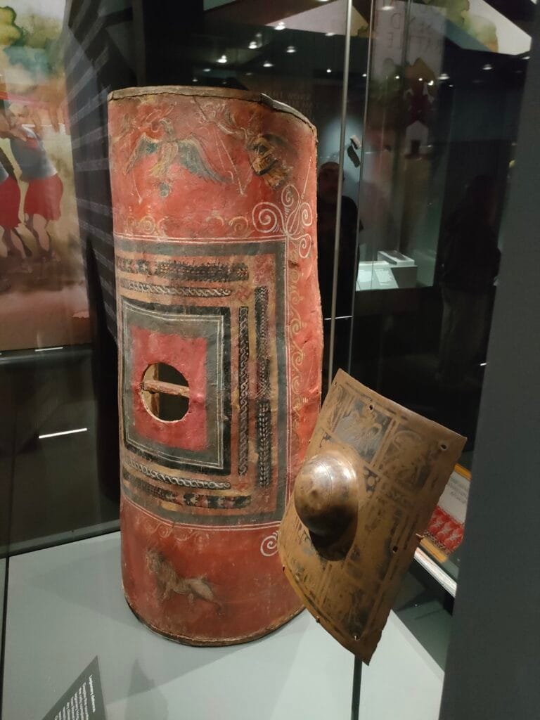 Photograph of a Roman shield