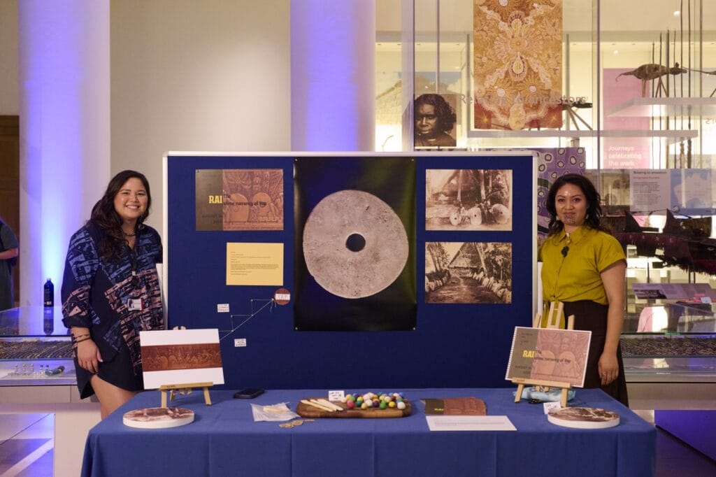 La'akea Ai and Kataraina Poi standing with their Object in focus display. 
